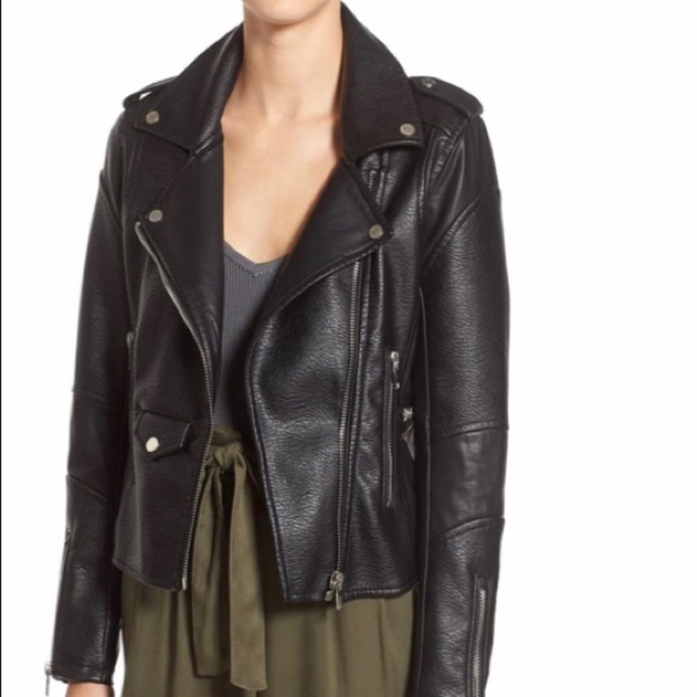 BLANK NYC Easy Rider Faux Leather Moto Jacket M